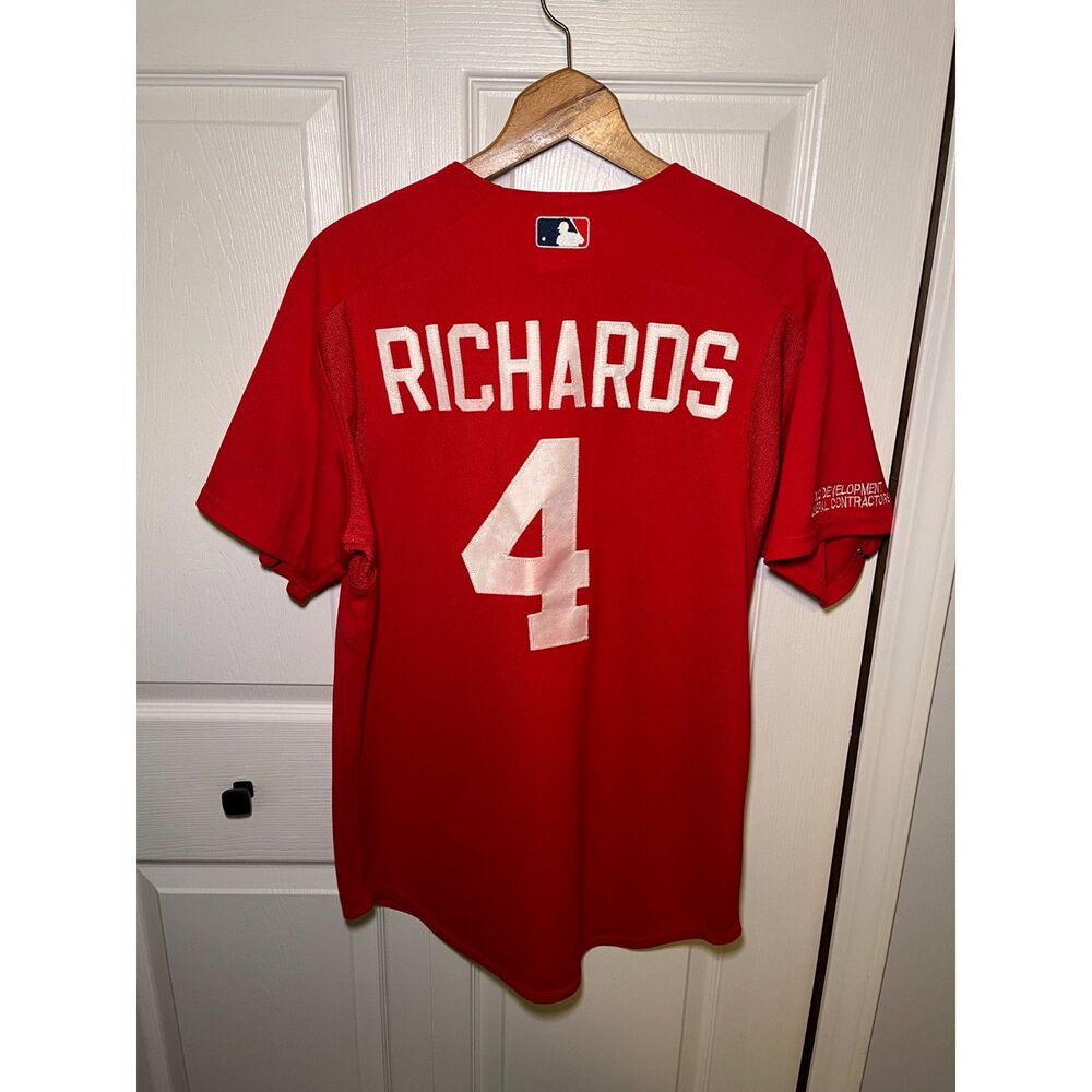 Majestic St Louis Cardinals Richards #4 Red MLB Baseball Jersey Mens Medium